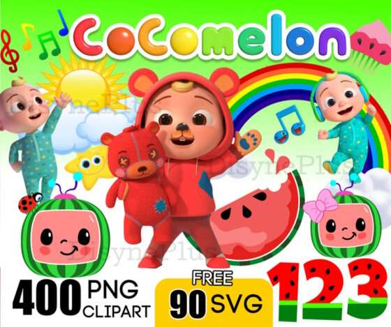cocomelon png svg clipart bundle