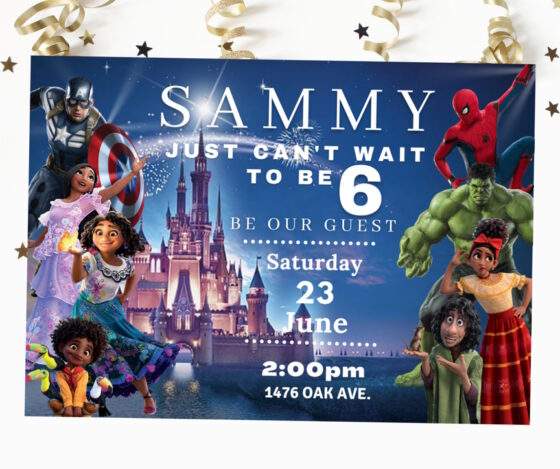 Editable Disney Birthday Invitation