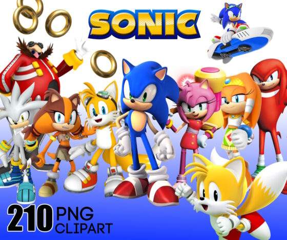 sonic the hedgehog png clipart bundle